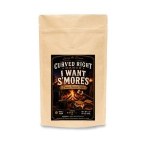 Curved Right Ranch™ “I Want S’mores” Whole Bean Coffee– 1 LB Bag