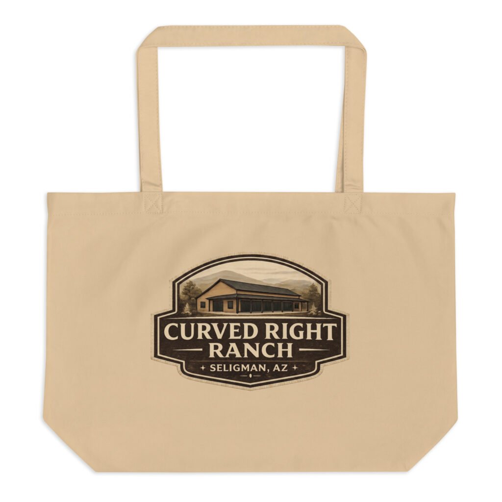 Curved Right Ranch-Large Two Sided tote