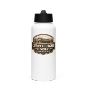 Stainless steel water bottle with a straw lid