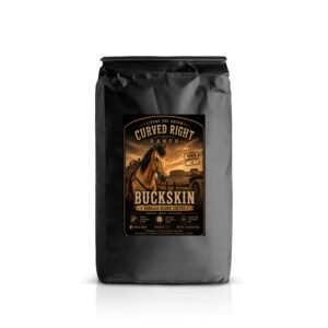 Curved Right Ranch™ “Buckskin” French Vanilla Whole Bean Coffee – 1 LB Bag