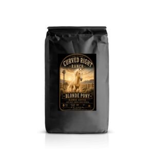 Curved Right Ranch™ “Blonde Pony” Whole Bean Coffee – 1 LB Bag