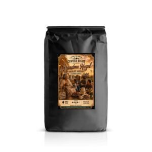 Curved Right Ranch™ “Grandma Hazel” Chocolate Hazelnut Whole Bean Coffee – 1 LB Bag