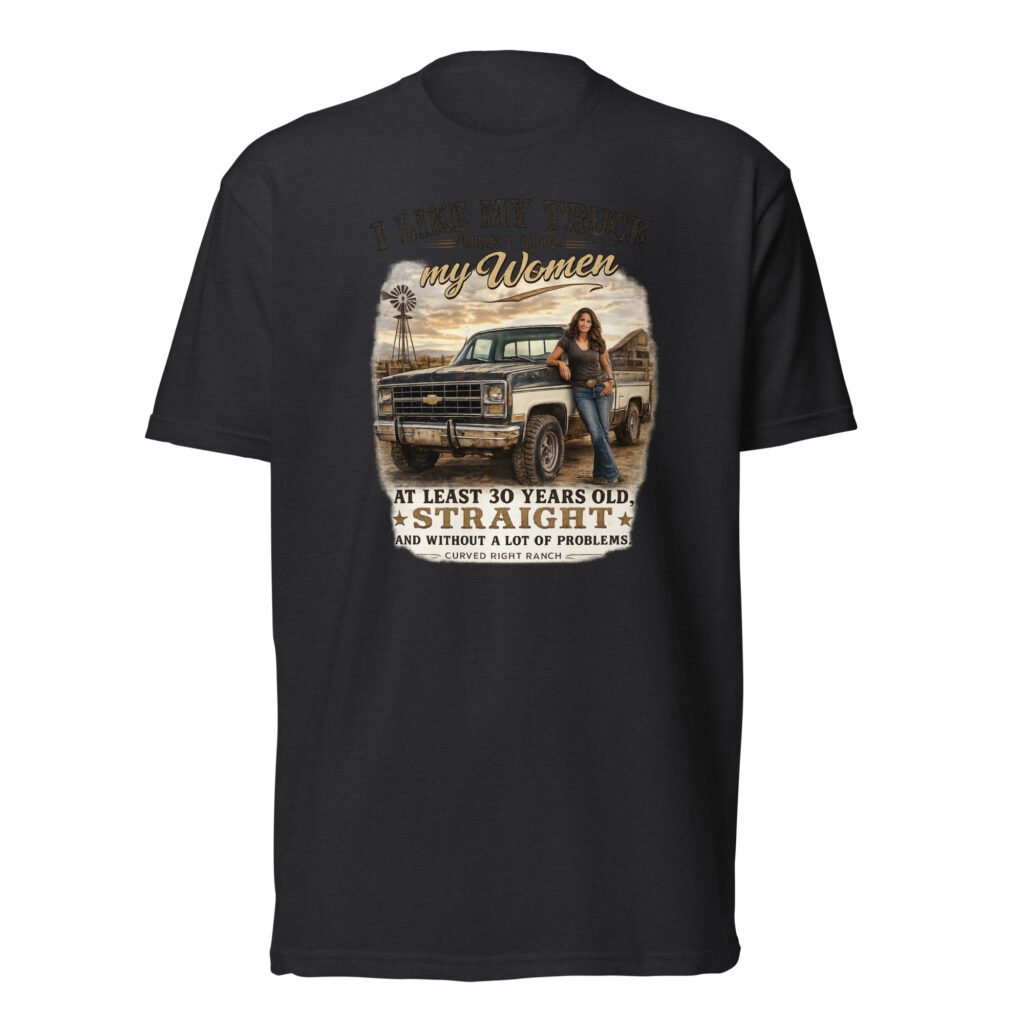 I like my truck like I like my women- Fitted T-Shirt