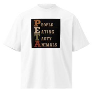 PETA Unisex organic oversized high neck t-shirt
