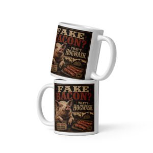 FAKE BACON IS HOGWASH- Glossymug