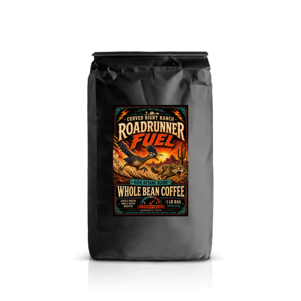 Curved Right Ranch Coffee - Road Runner Fuel