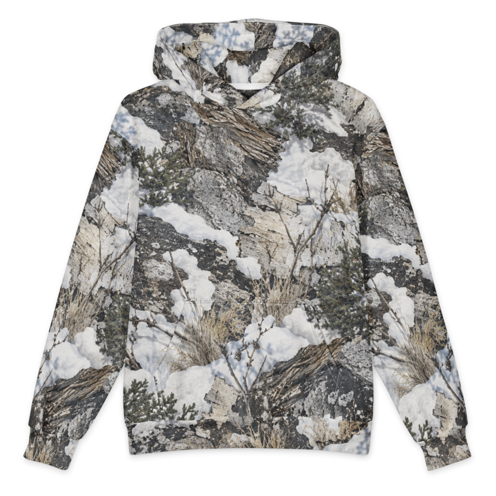 Curved Right Ranch Camo Collection - Oversized Cotton Hoodie
