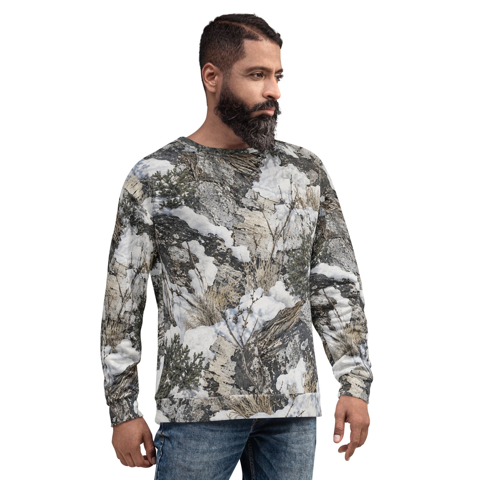 Curved Right Ranch Winter Camp Unisex Sweatshirt - Image 5